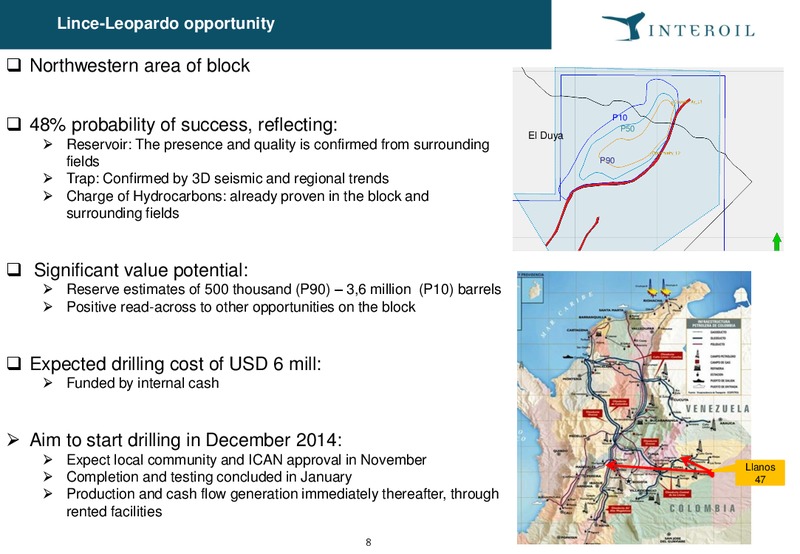 SEPTEMBER 2014 CORPORATE PRESENTATION – Interoil Exploration & Production Asa – slide 8