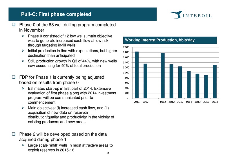 Q3 2013 – Interoil Exploration & Production Asa – slide 11