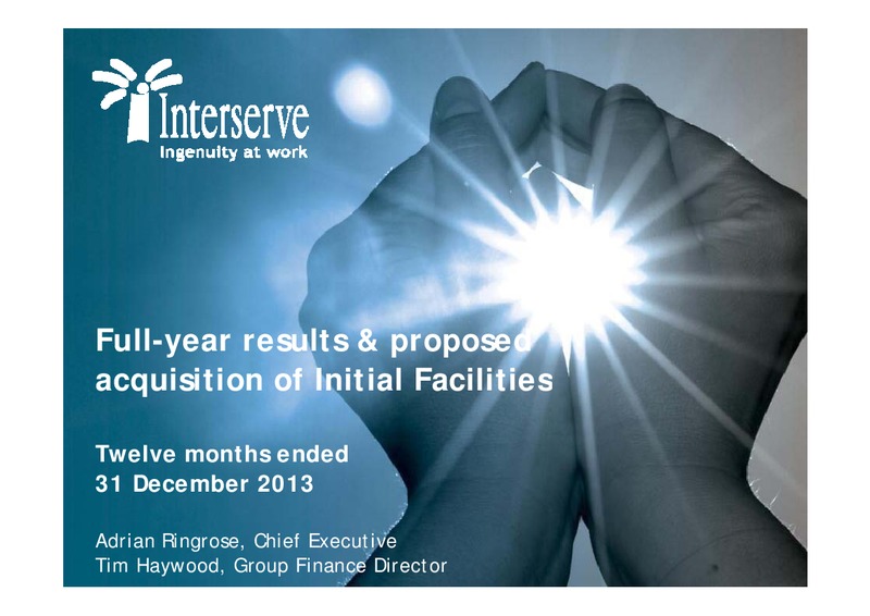 CORPORATE PRESENTATION – Interserve – slide 1