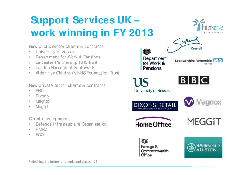 CORPORATE PRESENTATION – Interserve – slide 24