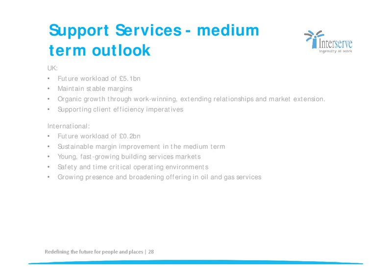 CORPORATE PRESENTATION – Interserve – slide 28