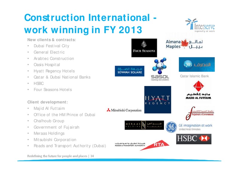 CORPORATE PRESENTATION – Interserve – slide 34