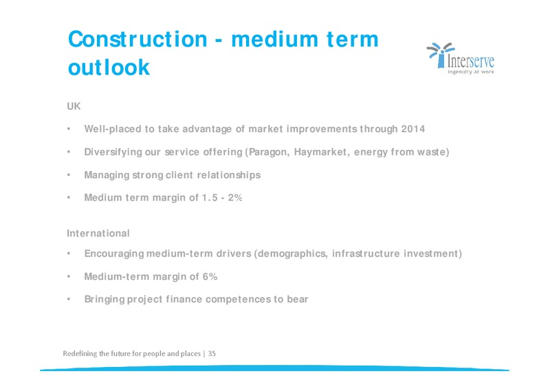 CORPORATE PRESENTATION – Interserve – slide 35