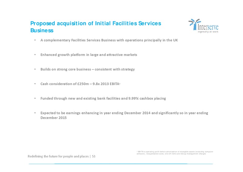 CORPORATE PRESENTATION – Interserve – slide 53