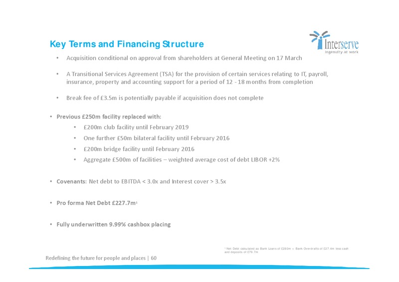 CORPORATE PRESENTATION – Interserve – slide 60