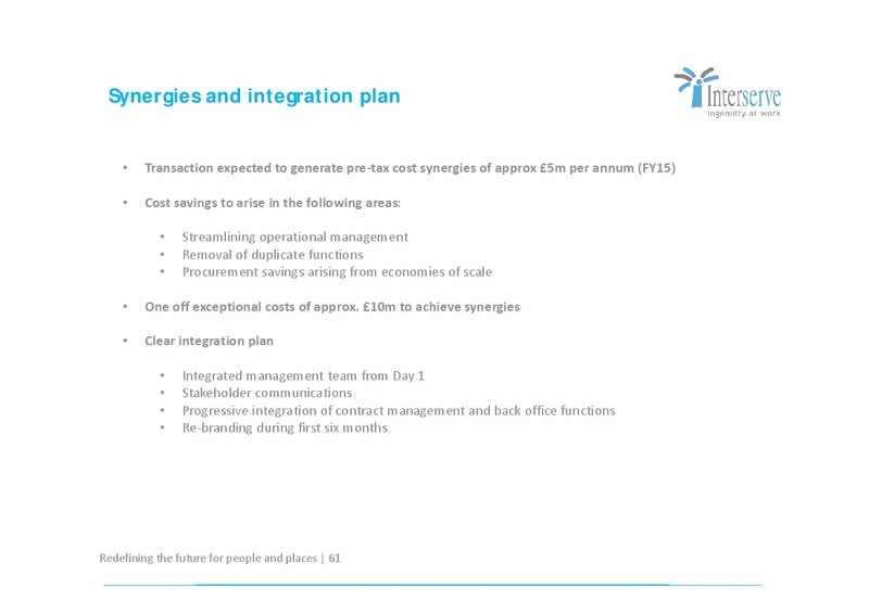 CORPORATE PRESENTATION – Interserve – slide 61