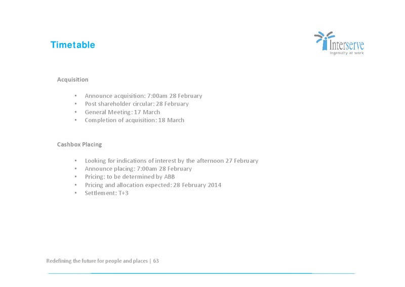 CORPORATE PRESENTATION – Interserve – slide 63