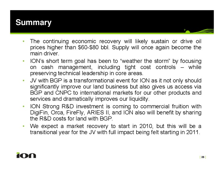 Investor Presentation – Ion Geophysical Corp – slide 28