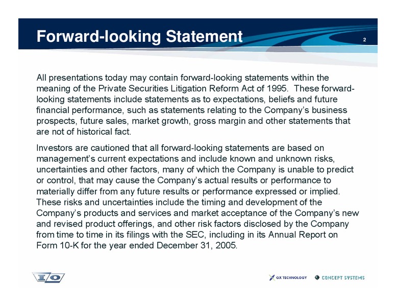 Investor Presentation – Ion Geophysical Corp – slide 2