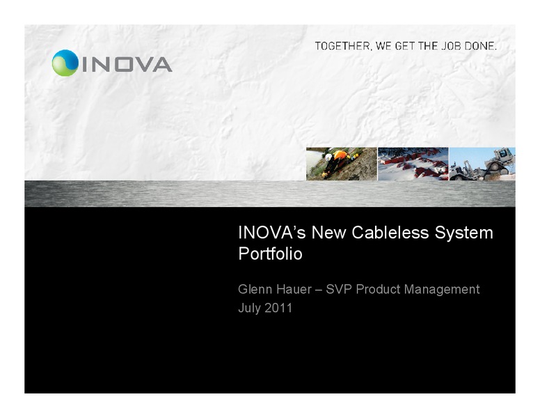 INOVA's New Cableless System Portfolio – Ion Geophysical Corp – slide 1
