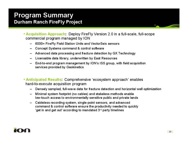 August 2008 Investor Presentation – Ion Geophysical Corp – slide 22