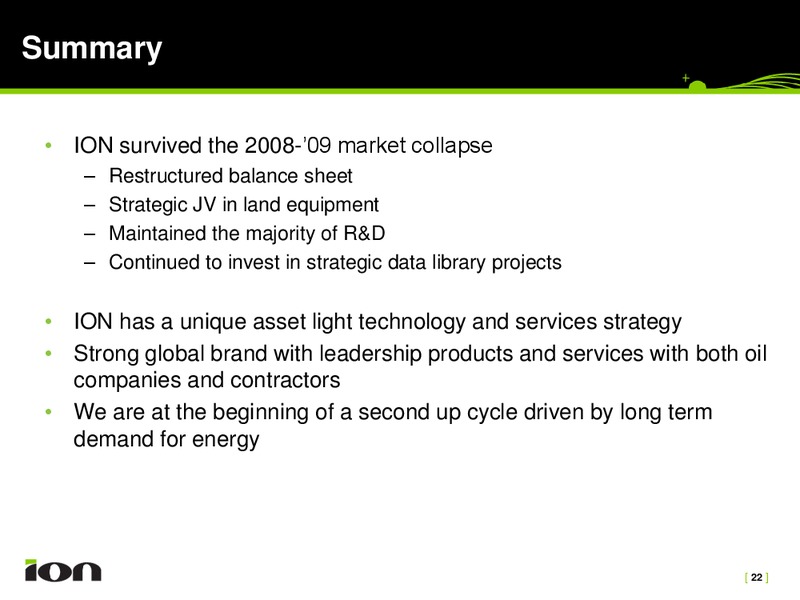 Barclays Capital 2010 CEO Energy Power Conference – Ion Geophysical Corp – slide 22