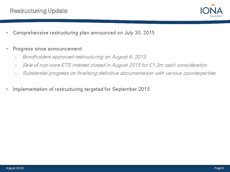 Q2 2015 Earnings Call – Iona Energy Inc. – slide 5