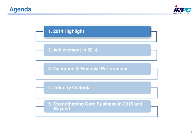 2014 ANALYST MEETING – Irpc – slide 3