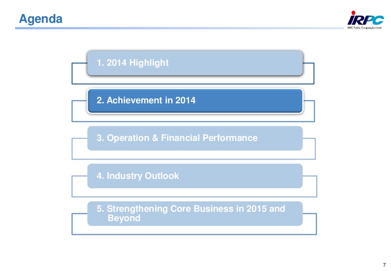 2014 ANALYST MEETING – Irpc – slide 7