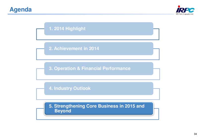 2014 ANALYST MEETING – Irpc – slide 34