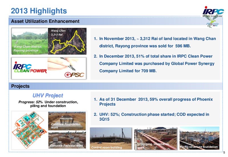 ANALYST MEETING 2013 – Irpc – slide 5