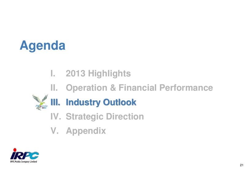 ANALYST MEETING 2013 – Irpc – slide 21