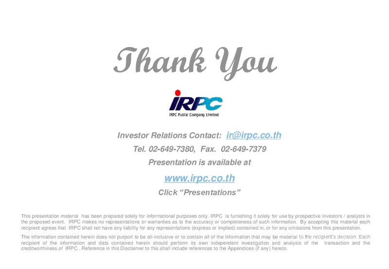 ANALYST MEETING 2013 – Irpc – slide 32