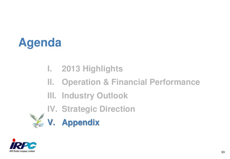 ANALYST MEETING 2013 – Irpc – slide 33