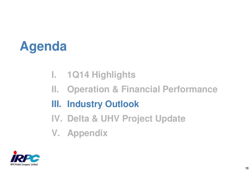 Q1 2014 RESULTS – Irpc – slide 18
