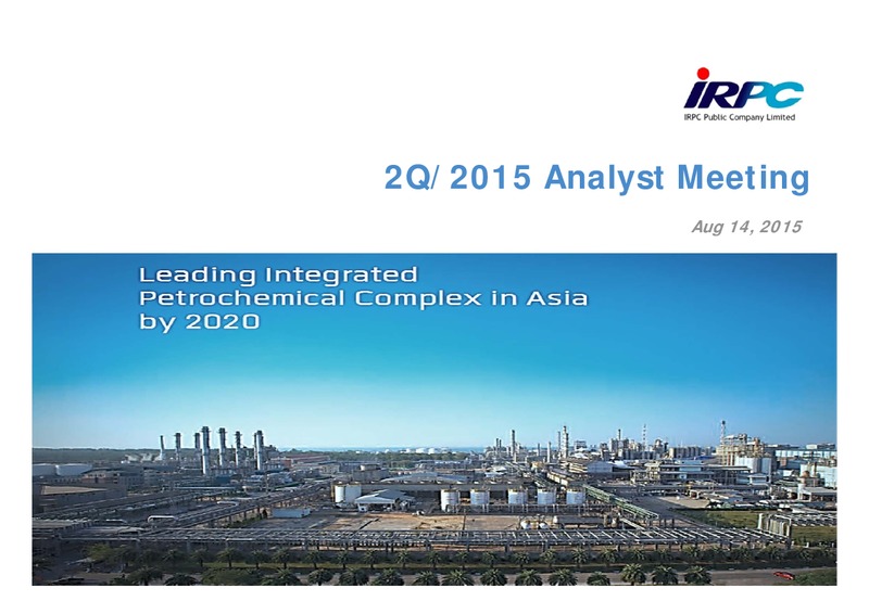 Q2 2015 Results – Irpc – slide 1