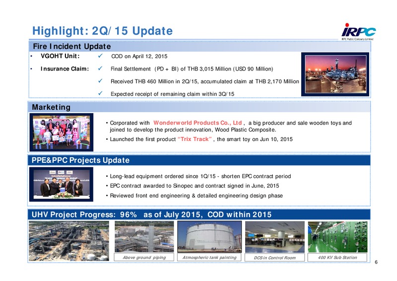 Q2 2015 Results – Irpc – slide 5