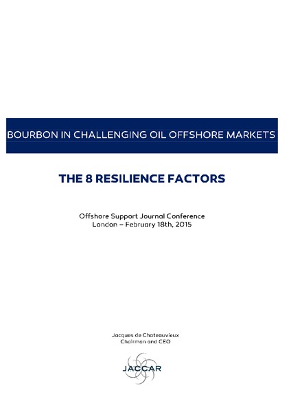 OFFSHORE SUPPORT JOURNAL CONFERENCE – Jaccar Holdings – slide 1
