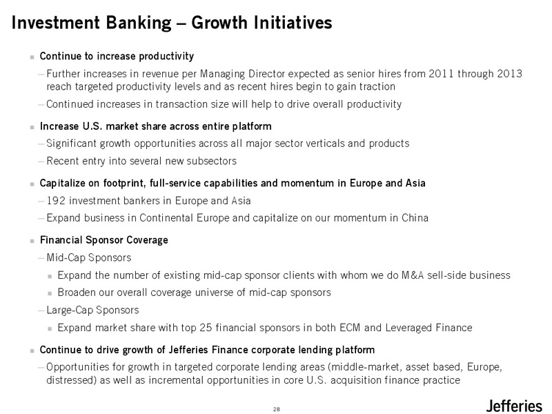 Investor Day – Jefferies Group, Inc. – slide 29