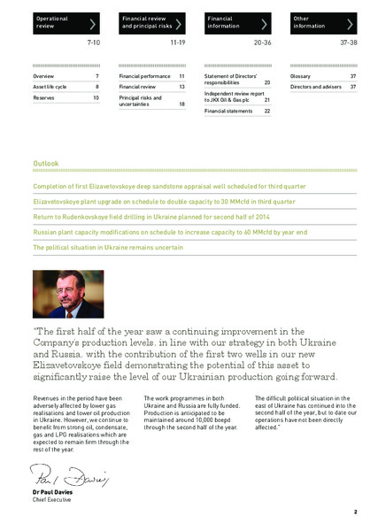 Half Yearly Report 2014 – Jkx Oil & Gas Plc – slide 3