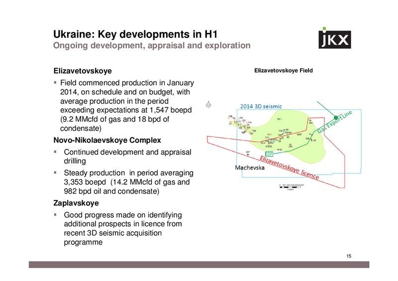 Interim Results 2014 – Jkx Oil & Gas Plc – slide 14