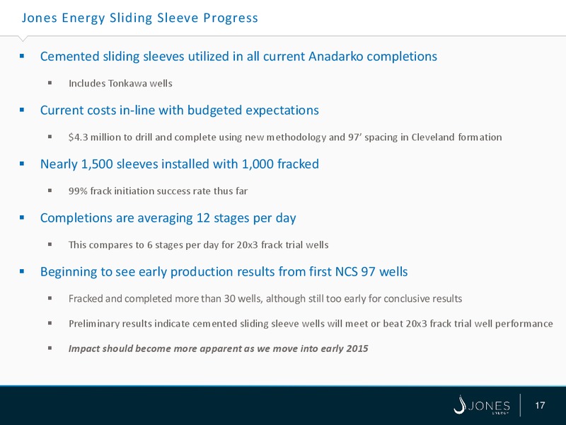 Jefferies 2014 conference – Jones Energy Inc. – slide 17