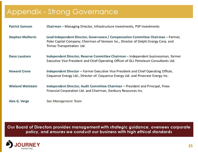 Growth Plus Yield E&P – Journey Energy Inc – slide 24