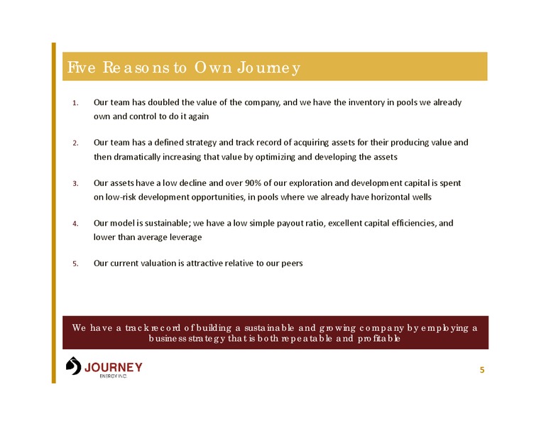 INVESTOR PRESENTATION – Journey Energy Inc – slide 4