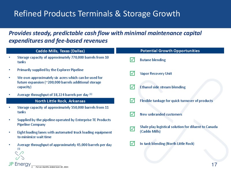 INVESTOR PRESENTATION – JP Energy Partners LP – slide 16