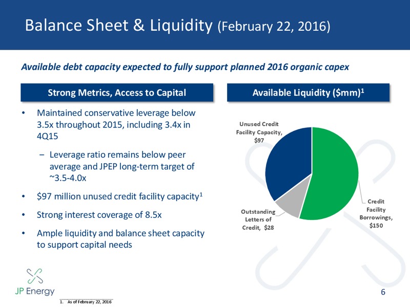 Barclays MLP Corporate Access Day – JP Energy Partners LP – slide 5