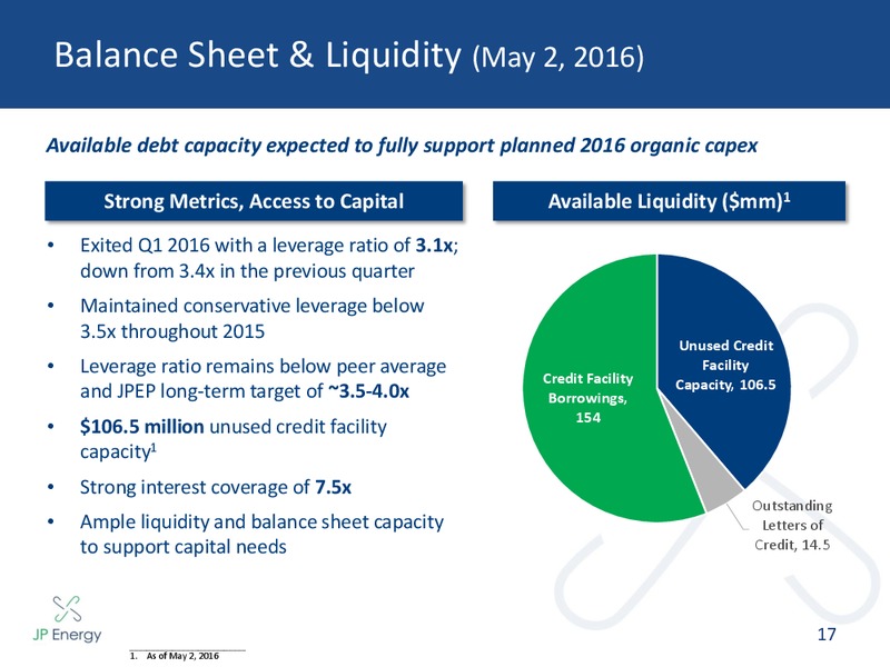 MLPA Investor Conference – JP Energy Partners LP – slide 17