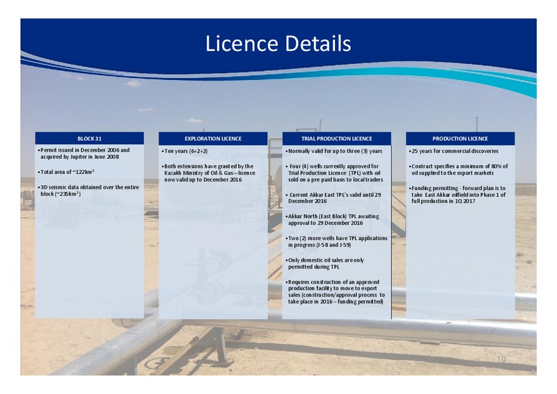 CORPORATE UPDATE – Jupiter Energy Ltd. – slide 9