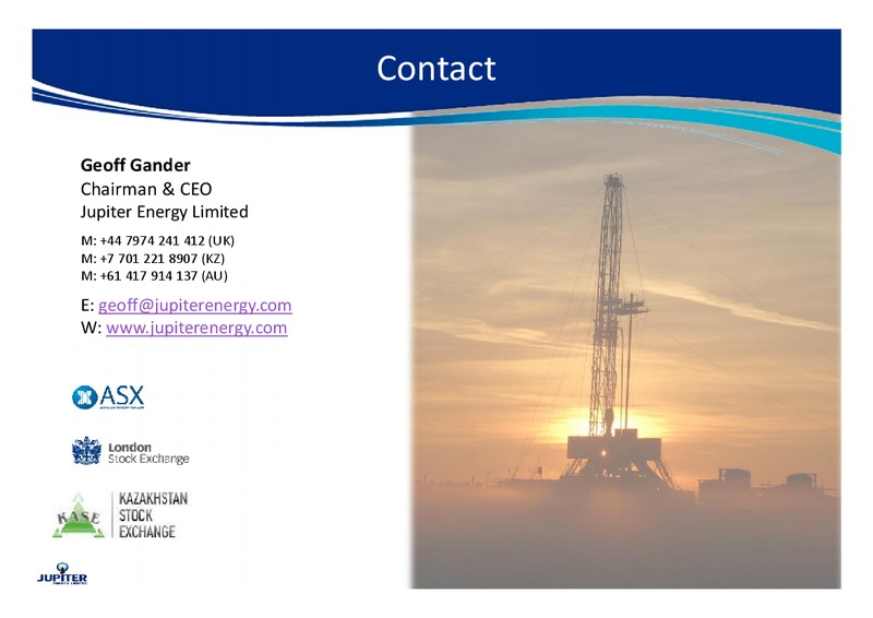 Investor Presentation – Jupiter Energy Ltd. – slide 14