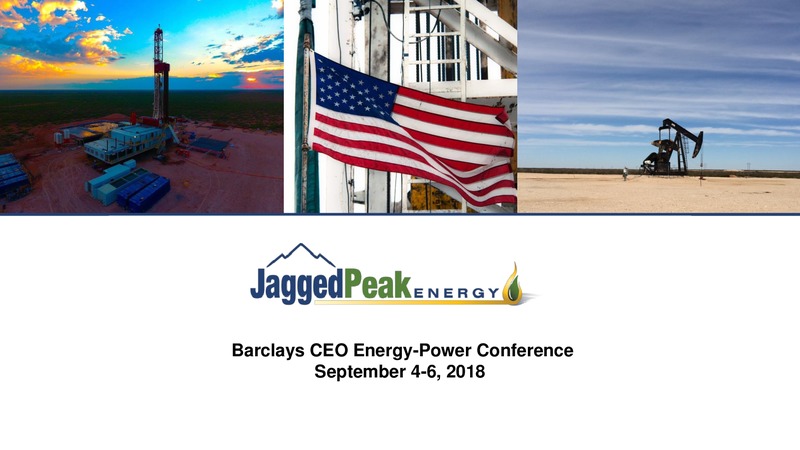 Barclays Global CEO Energy Power Conference – Jagged Peak Energy Inc – slide 1