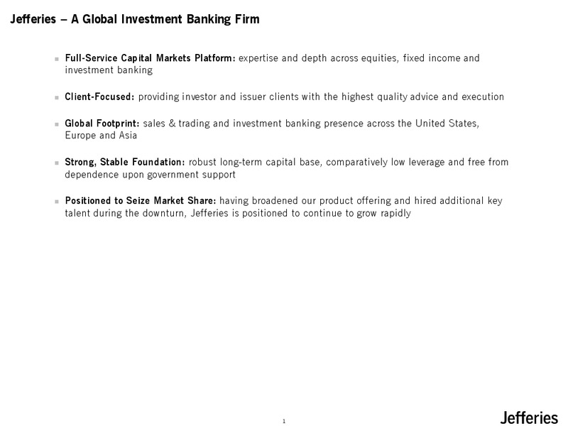 JULY 2015 INVESTOR PRESENTATION – Jefferies Group, Inc. – slide 2
