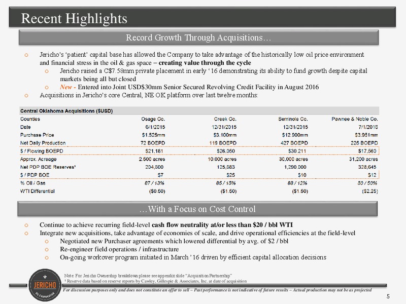September 2016 Corporate Presentation – Jericho Oil Corp – slide 4