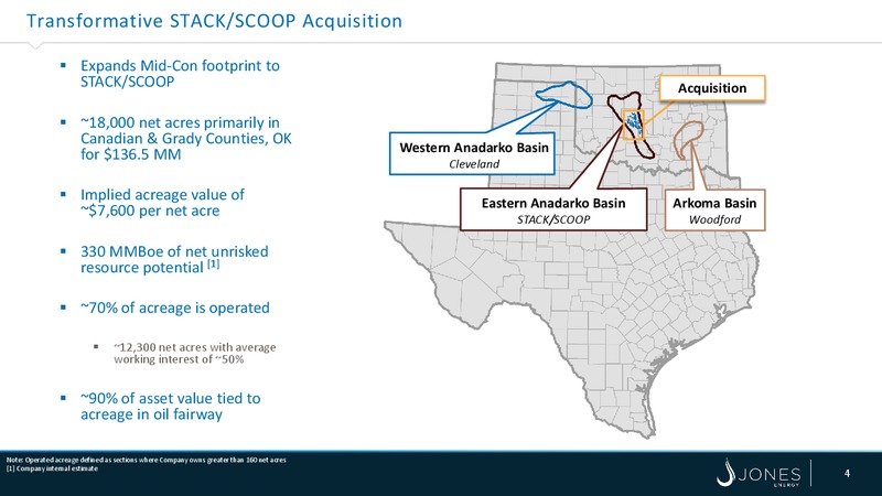 STACK DUG Midcontinent Conference – Jones Energy Inc. – slide 4