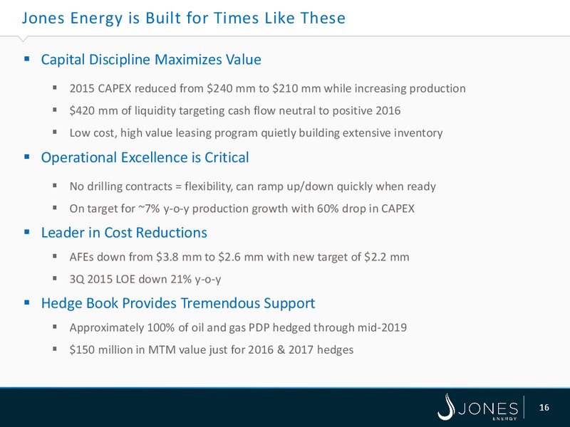 Capital One Securities Energy Conference – Jones Energy Inc. – slide 16