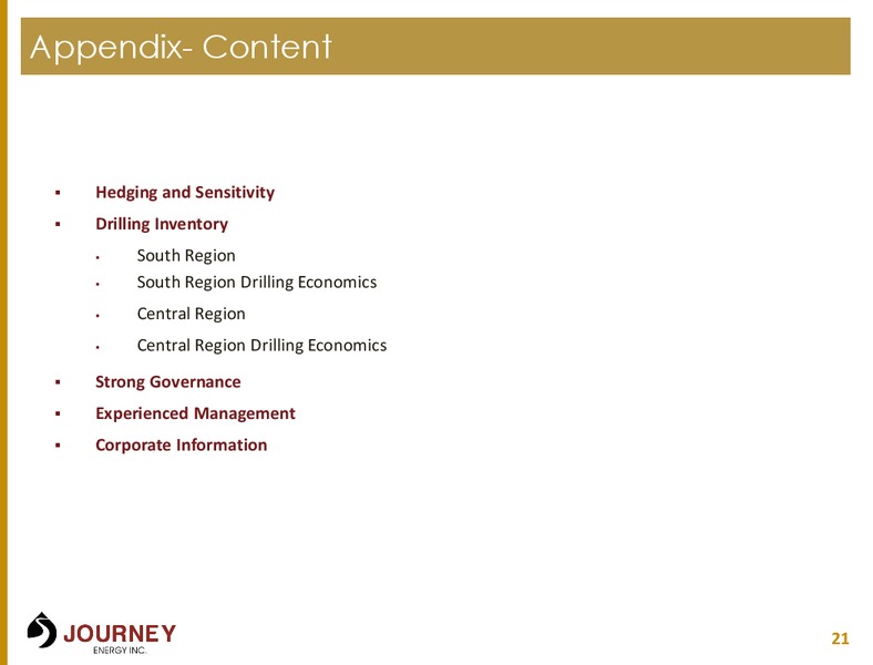 May 2015 Investor Presentation – Journey Energy Inc – slide 18