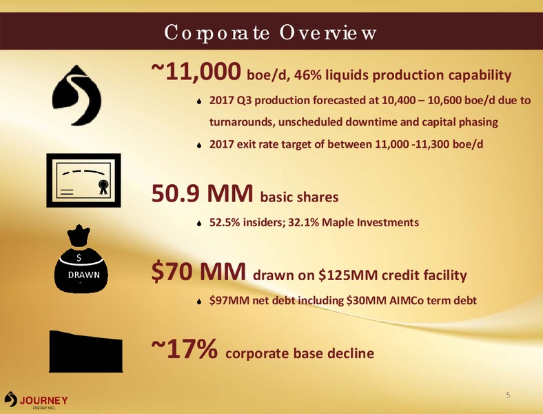August 2017 Corporate Presentation – Journey Energy Inc – slide 3