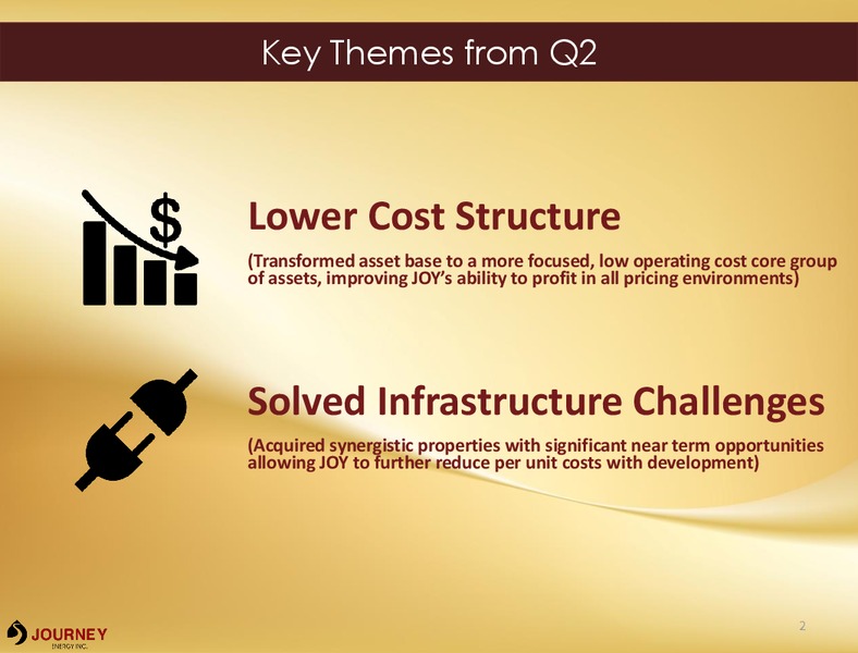 August 2016 Corporate Presentation – Journey Energy Inc – slide 2