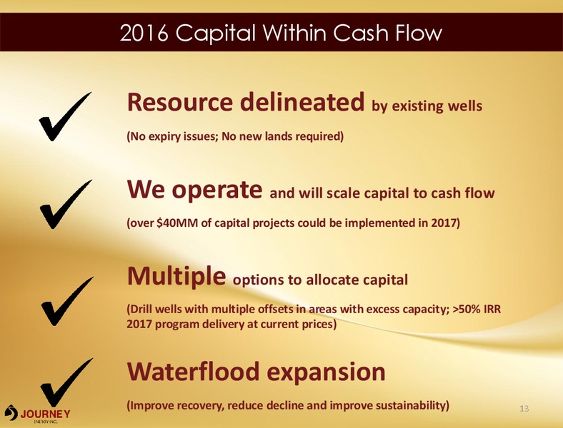 November 2016 Corporate Presentation – Journey Energy Inc – slide 11