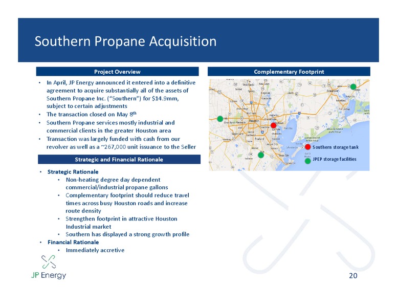 NAPTP 2015 MLP INVESTOR CONFERENCE – JP Energy Partners LP – slide 19