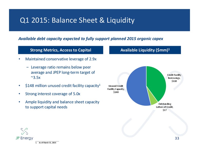 NAPTP 2015 MLP INVESTOR CONFERENCE – JP Energy Partners LP – slide 32